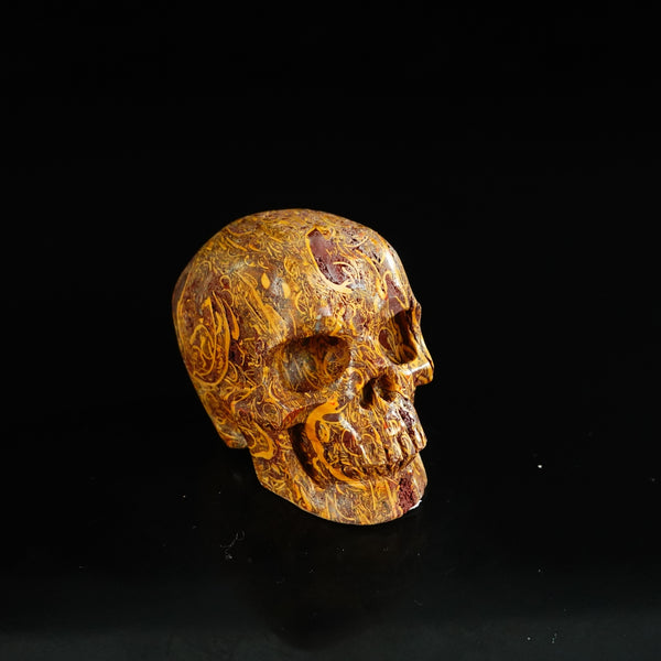 2.2" Elephant Skin Jasper Crystal Skull Carving - Unique Piece #ES07 - alternate view