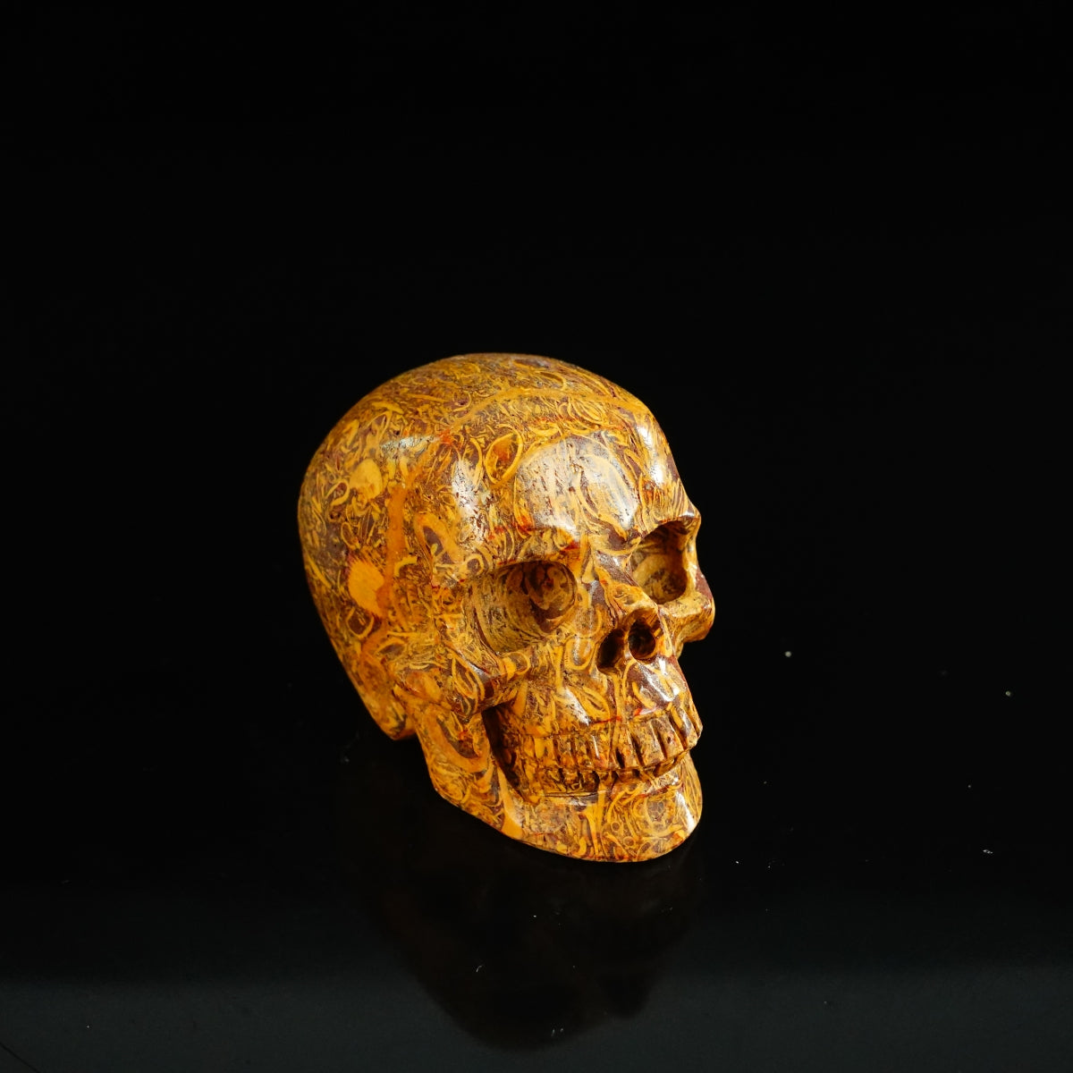 2.2" Elephant Skin Jasper Crystal Skull Carving - Unique Piece #ES08