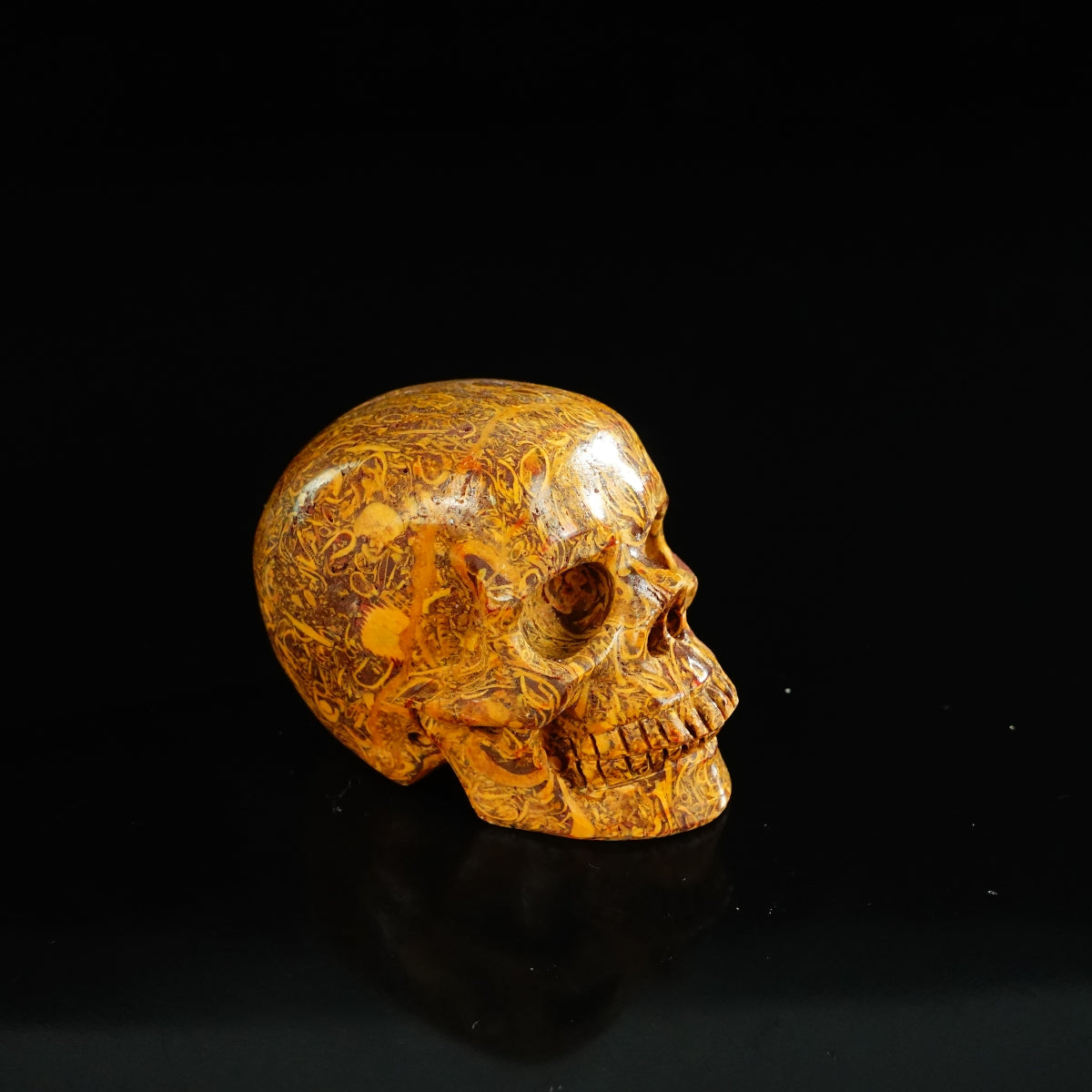 2.2" Elephant Skin Jasper Crystal Skull Carving - Unique Piece #ES08