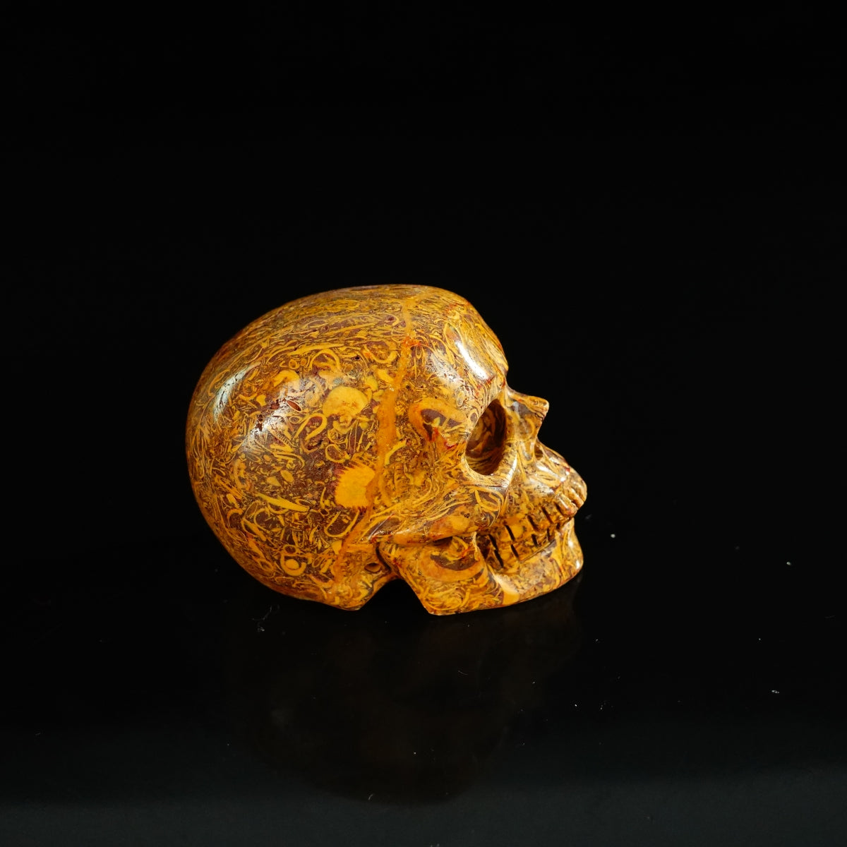 2.2" Elephant Skin Jasper Crystal Skull Carving - Unique Piece #ES08