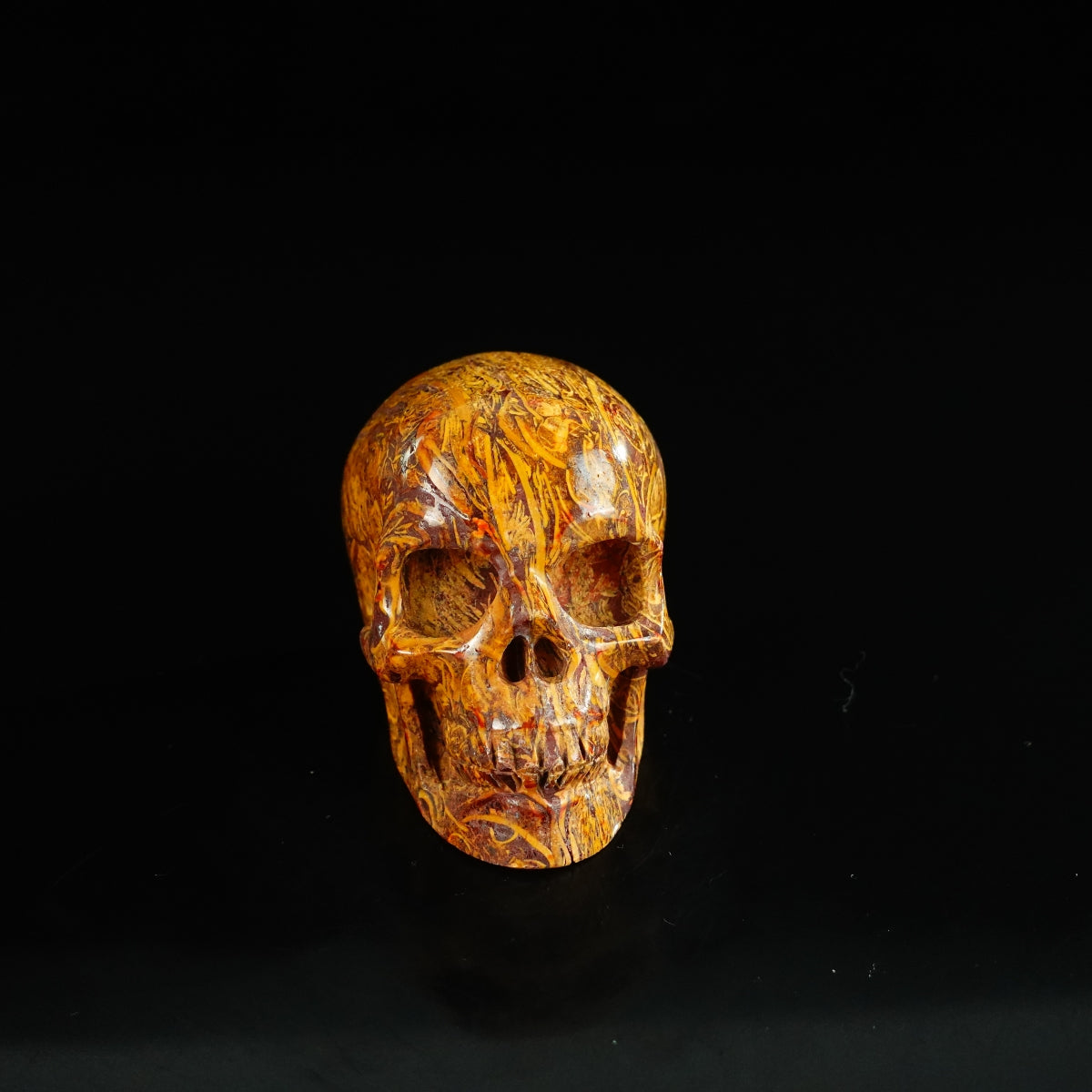 2.2" Elephant Skin Jasper Crystal Skull Carving - Unique Piece #ES09