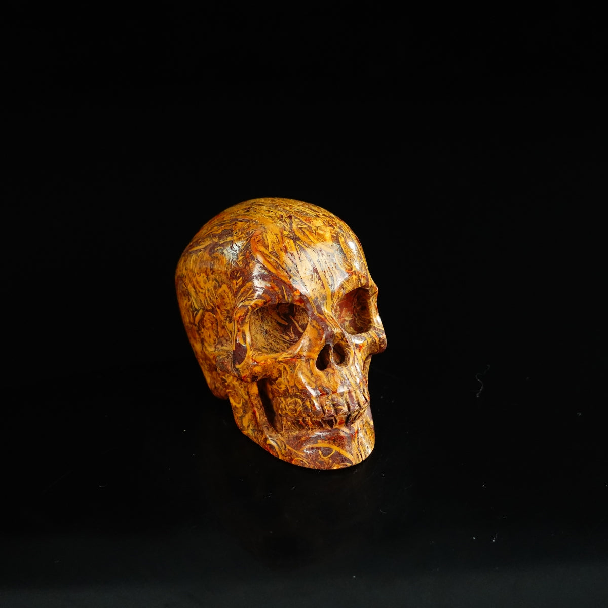 2.2" Elephant Skin Jasper Crystal Skull Carving - Unique Piece #ES09