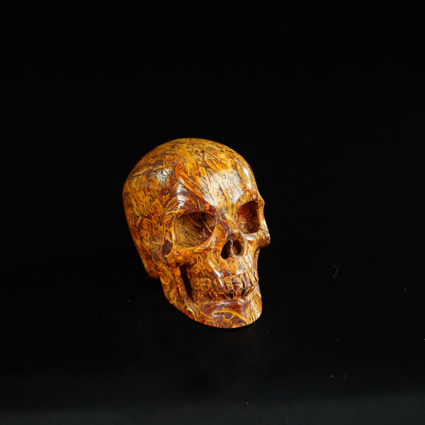 2.2" Elephant Skin Jasper Crystal Skull Carving - Unique Piece #ES09 - alternate view