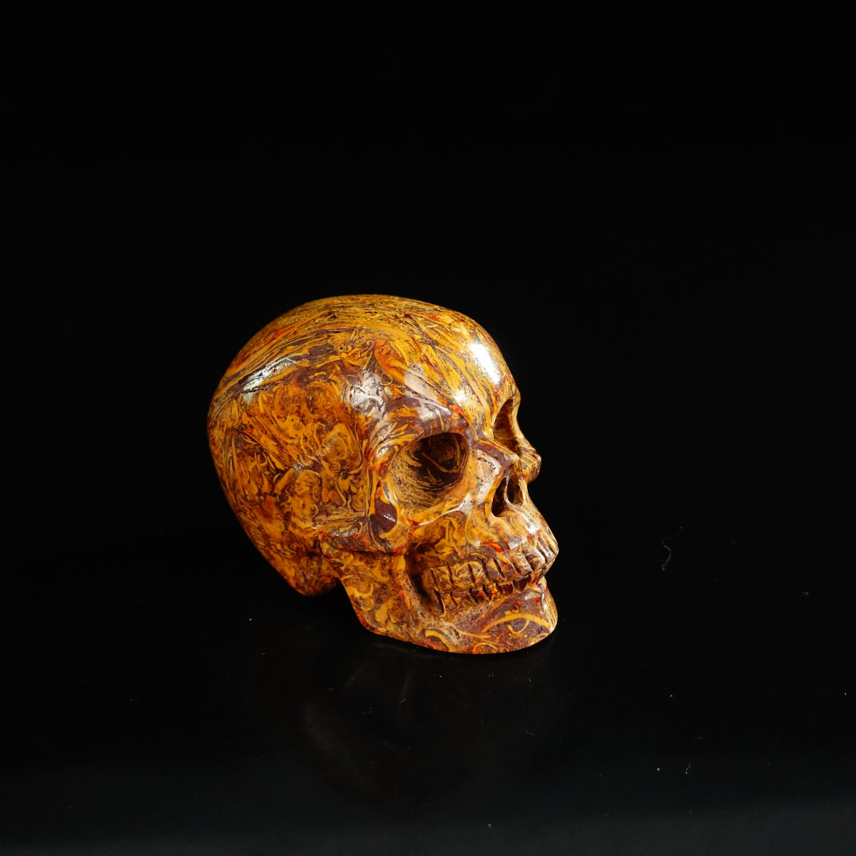 2.2" Elephant Skin Jasper Crystal Skull Carving - Unique Piece #ES09