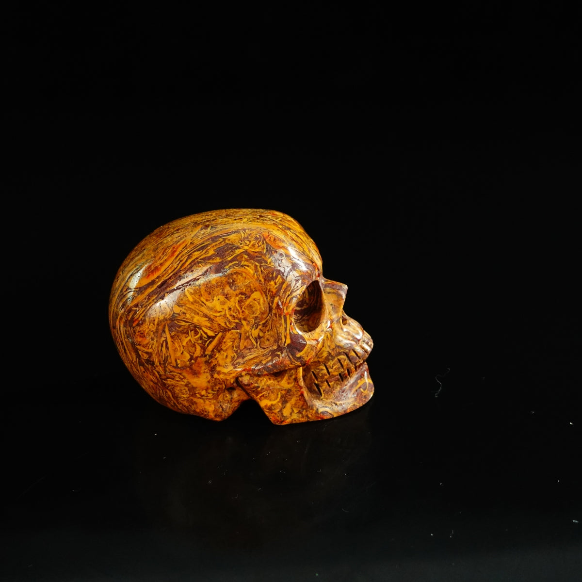 2.2" Elephant Skin Jasper Crystal Skull Carving - Unique Piece #ES09