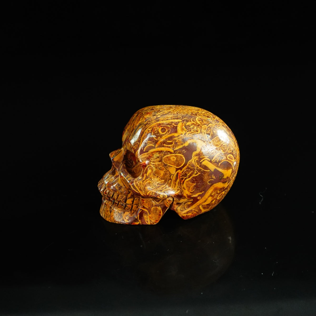 2.2" Elephant Skin Jasper Crystal Skull Carving - Unique Piece #ES09