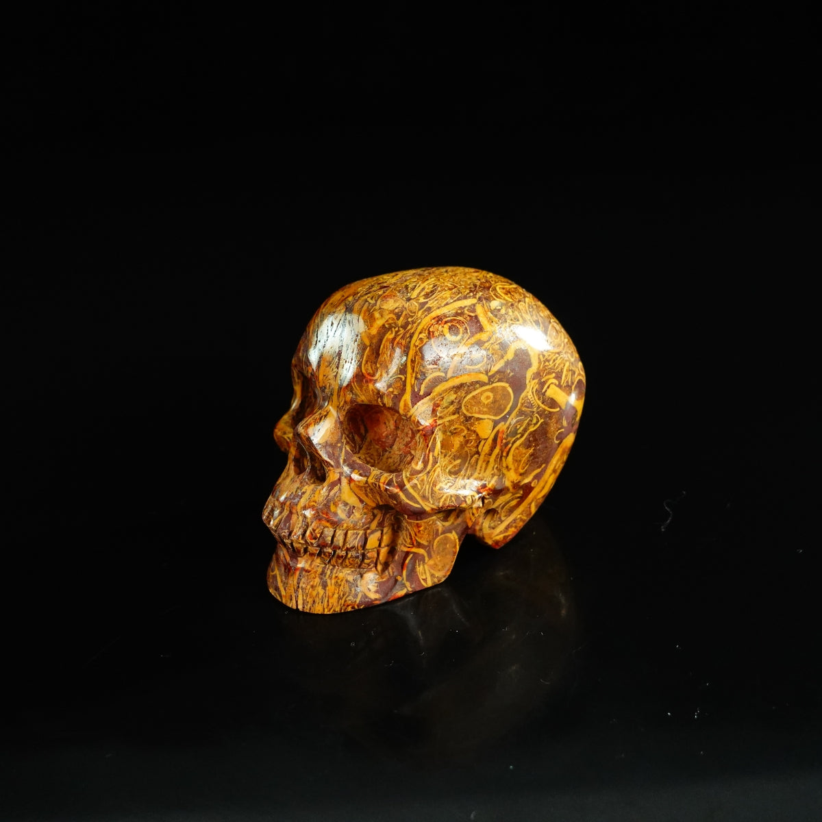 2.2" Elephant Skin Jasper Crystal Skull Carving - Unique Piece #ES09