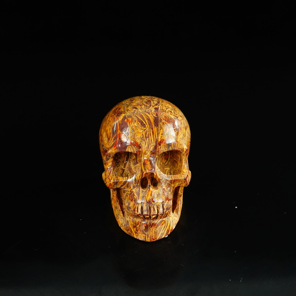2.2" Elephant Skin Jasper Crystal Skull Carving - Unique Piece #ES10