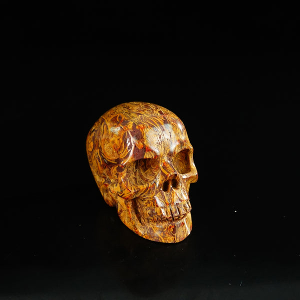 2.2" Elephant Skin Jasper Crystal Skull Carving - Unique Piece #ES10 - alternate view