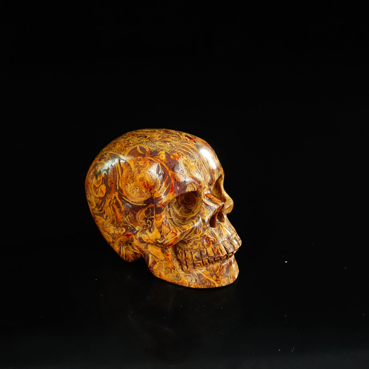 2.2" Elephant Skin Jasper Crystal Skull Carving - Unique Piece #ES10