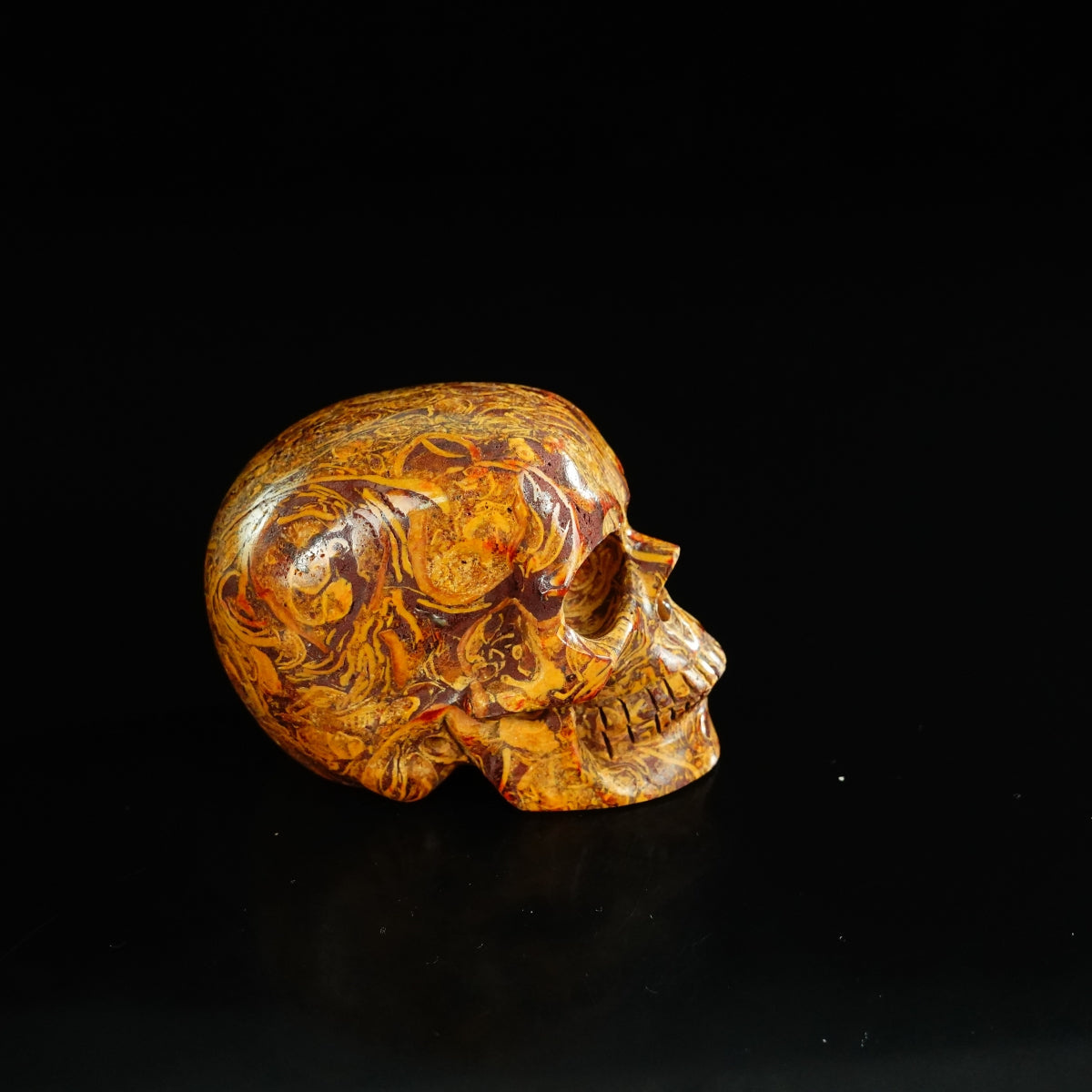2.2" Elephant Skin Jasper Crystal Skull Carving - Unique Piece #ES10