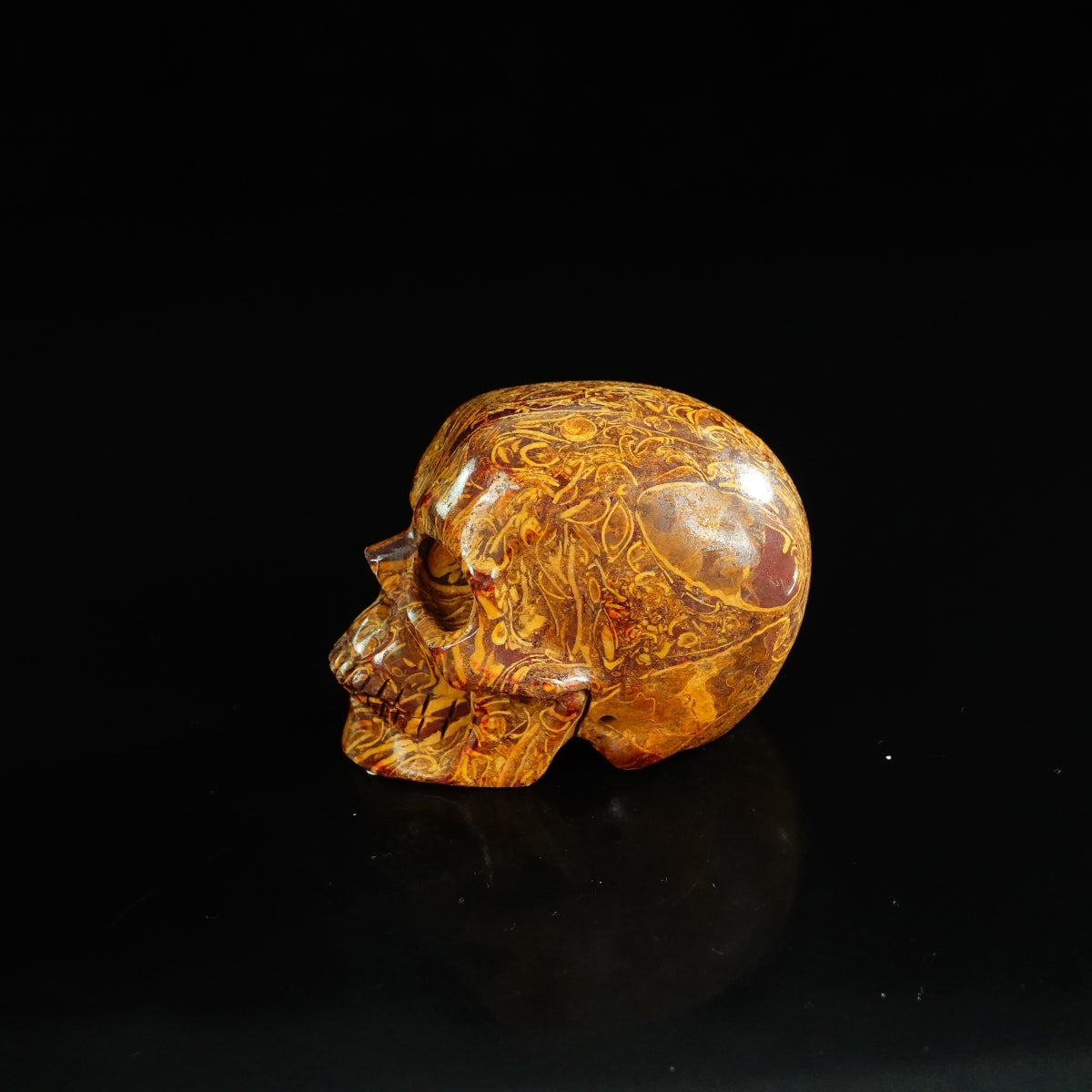 2.2" Elephant Skin Jasper Crystal Skull Carving - Unique Piece #ES10