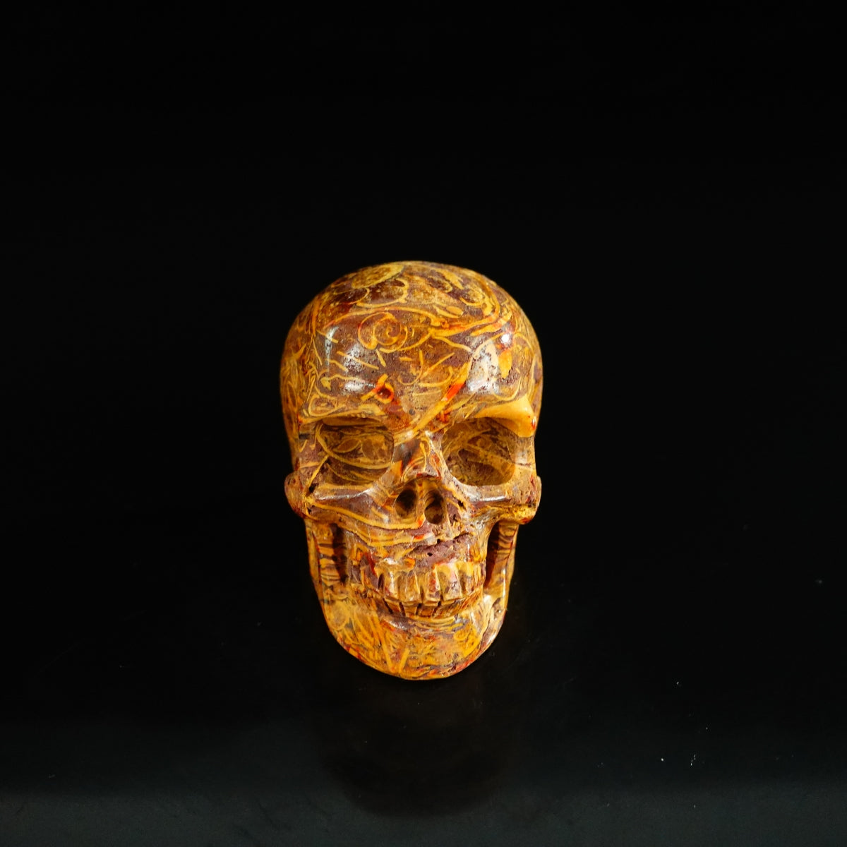 2.2" Elephant Skin Jasper Crystal Skull Carving - Unique Piece #ES11