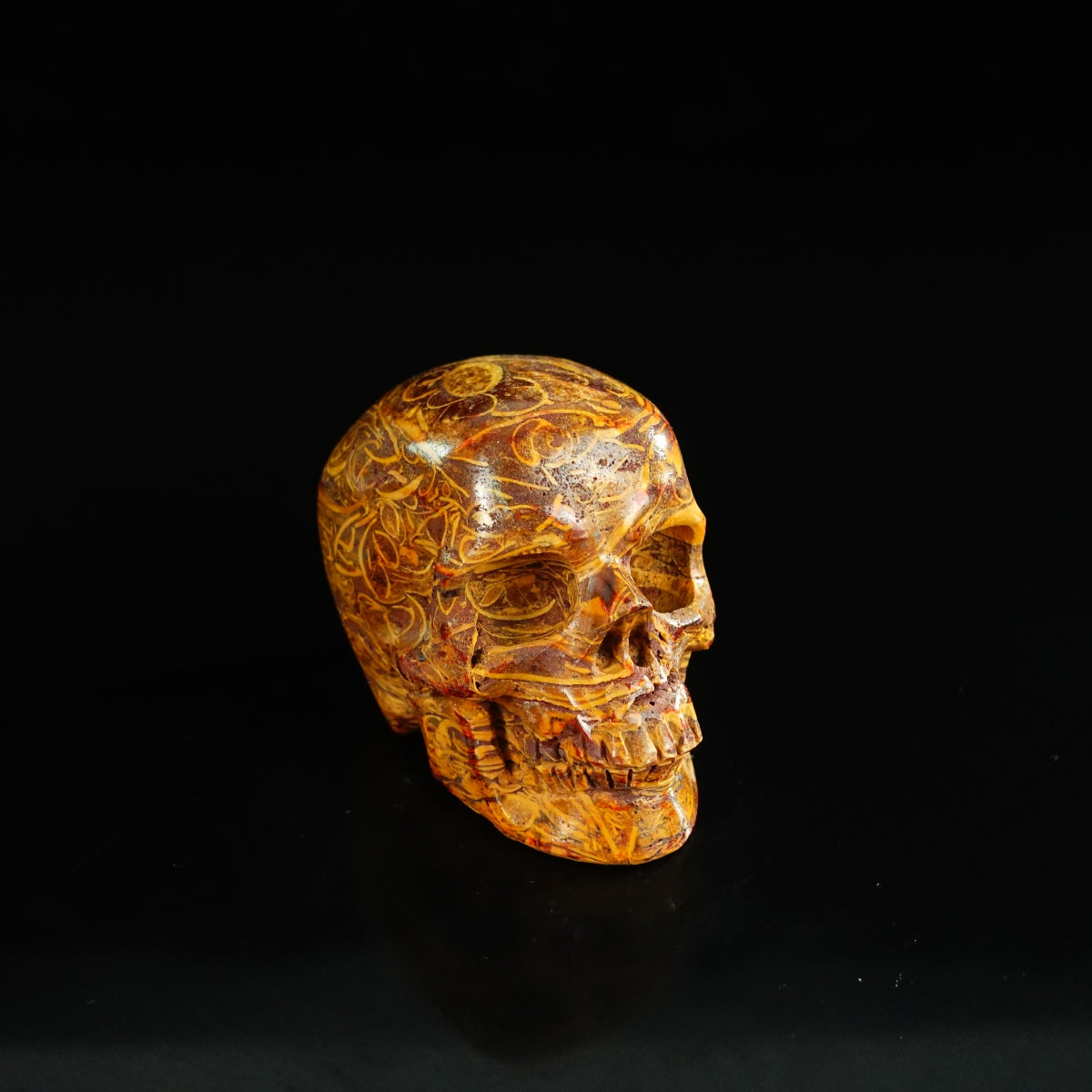 2.2" Elephant Skin Jasper Crystal Skull Carving - Unique Piece #ES11
