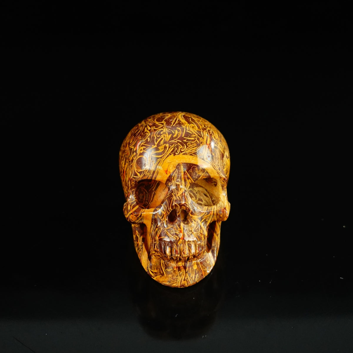 2.2" Elephant Skin Jasper Crystal Skull Carving - Unique Piece #ES12