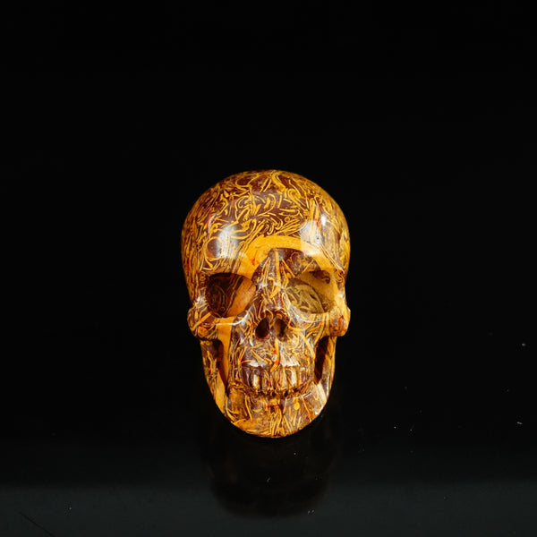 2.2" Elephant Skin Jasper Crystal Skull Carving - Unique Piece #ES12