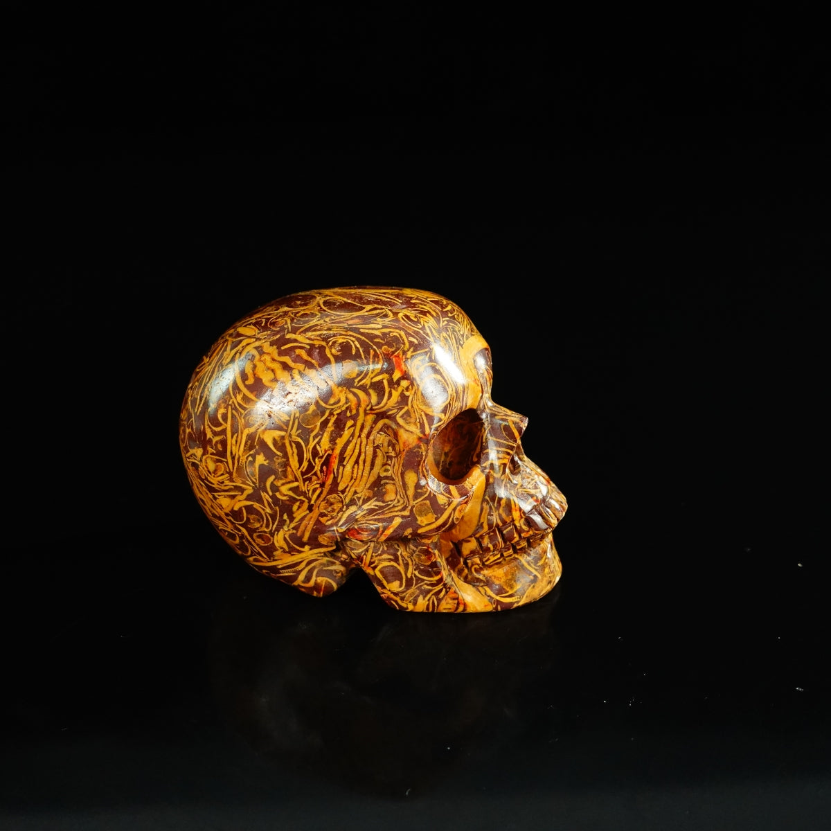 2.2" Elephant Skin Jasper Crystal Skull Carving - Unique Piece #ES12