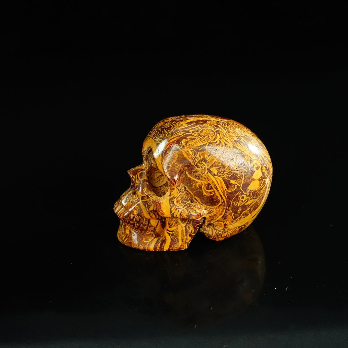 2.2" Elephant Skin Jasper Crystal Skull Carving - Unique Piece #ES12