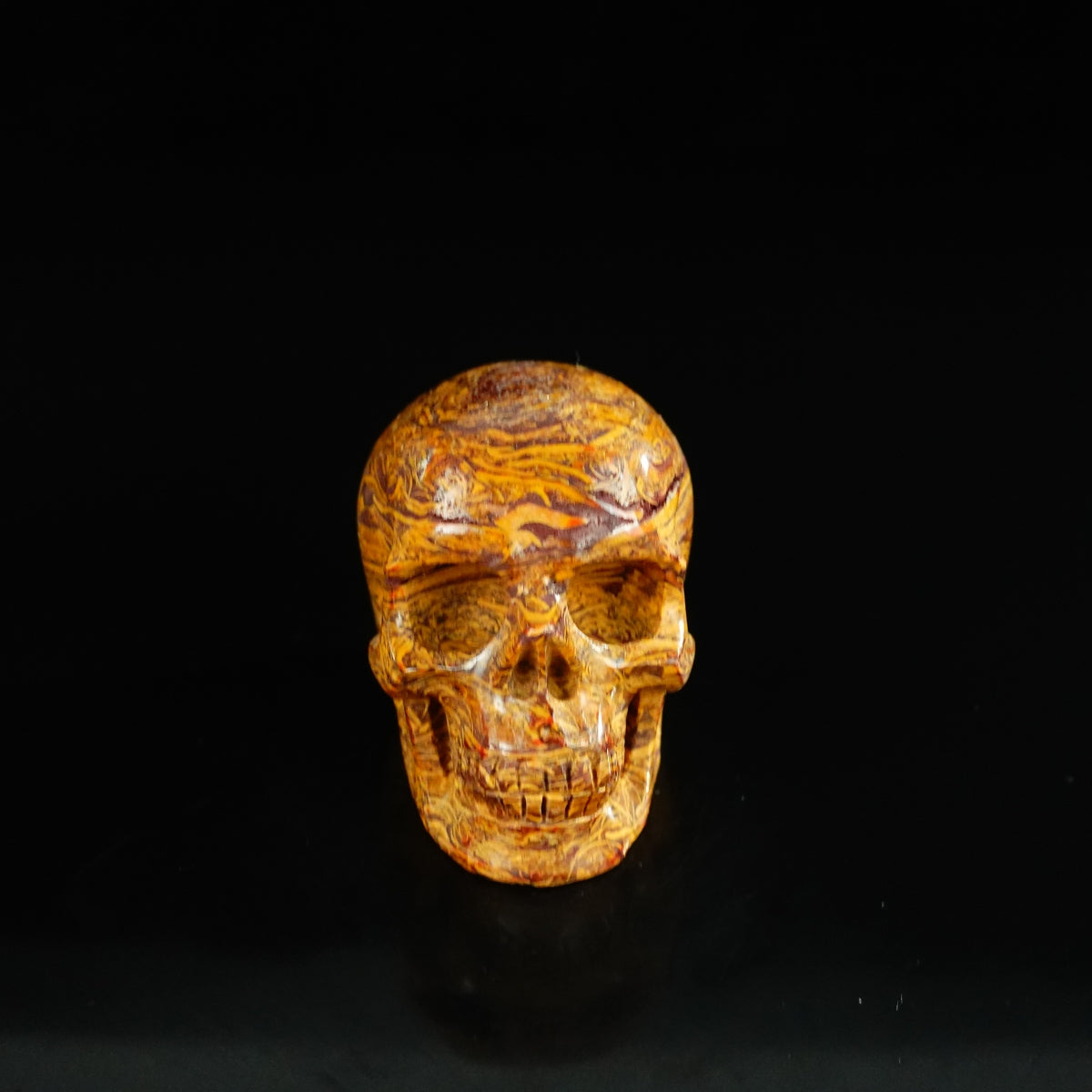 2.2" Elephant Skin Jasper Crystal Skull Carving - Unique Piece #ES13