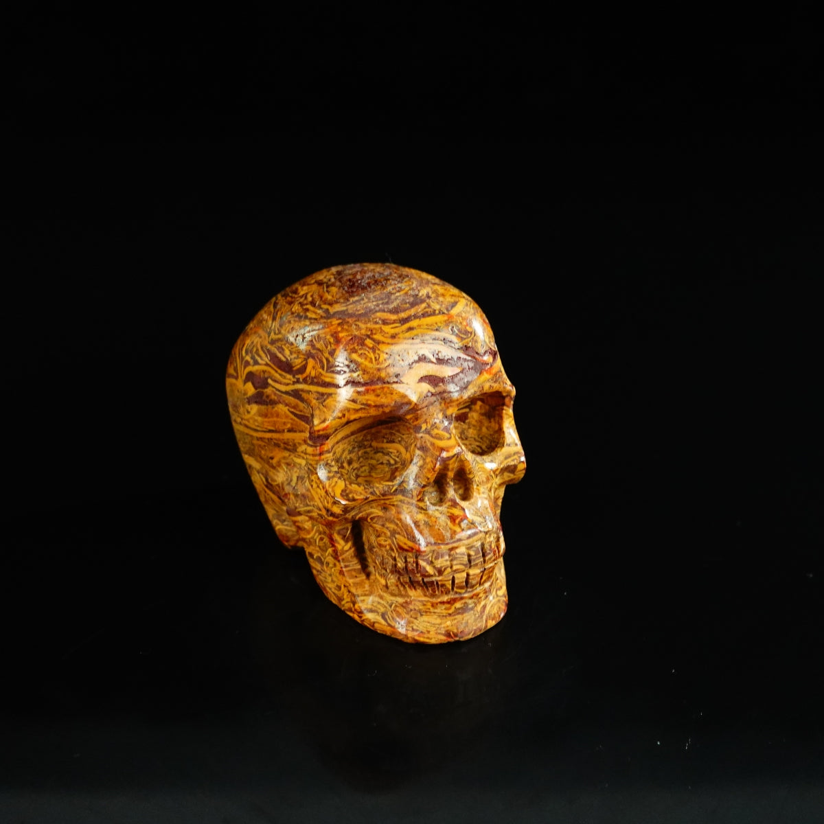 2.2" Elephant Skin Jasper Crystal Skull Carving - Unique Piece #ES13