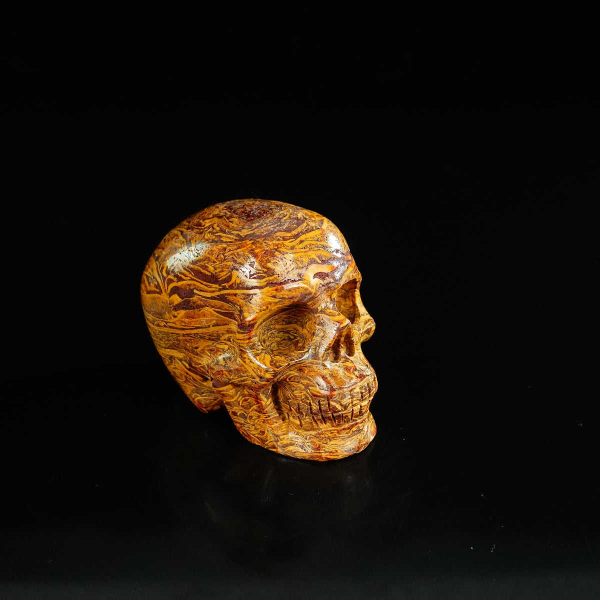 2.2" Elephant Skin Jasper Crystal Skull Carving - Unique Piece #ES13