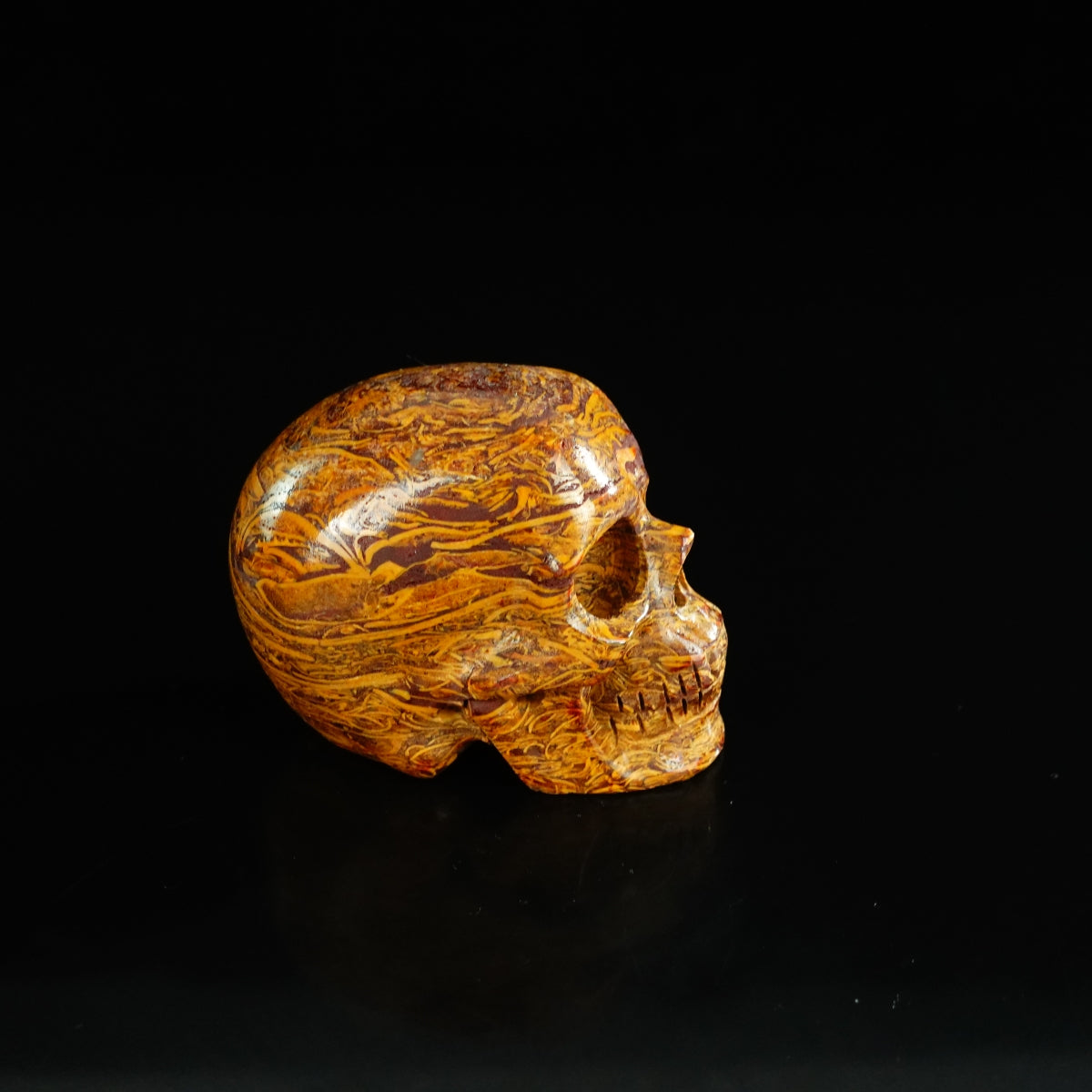 2.2" Elephant Skin Jasper Crystal Skull Carving - Unique Piece #ES13