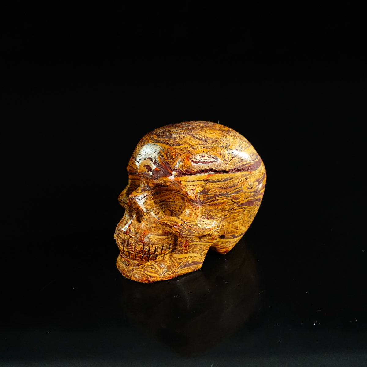 2.2" Elephant Skin Jasper Crystal Skull Carving - Unique Piece #ES13