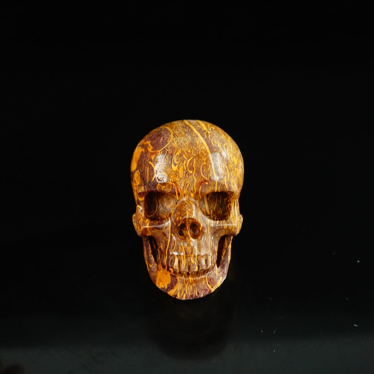 2.2" Elephant Skin Jasper Crystal Skull Carving - Unique Piece #ES14