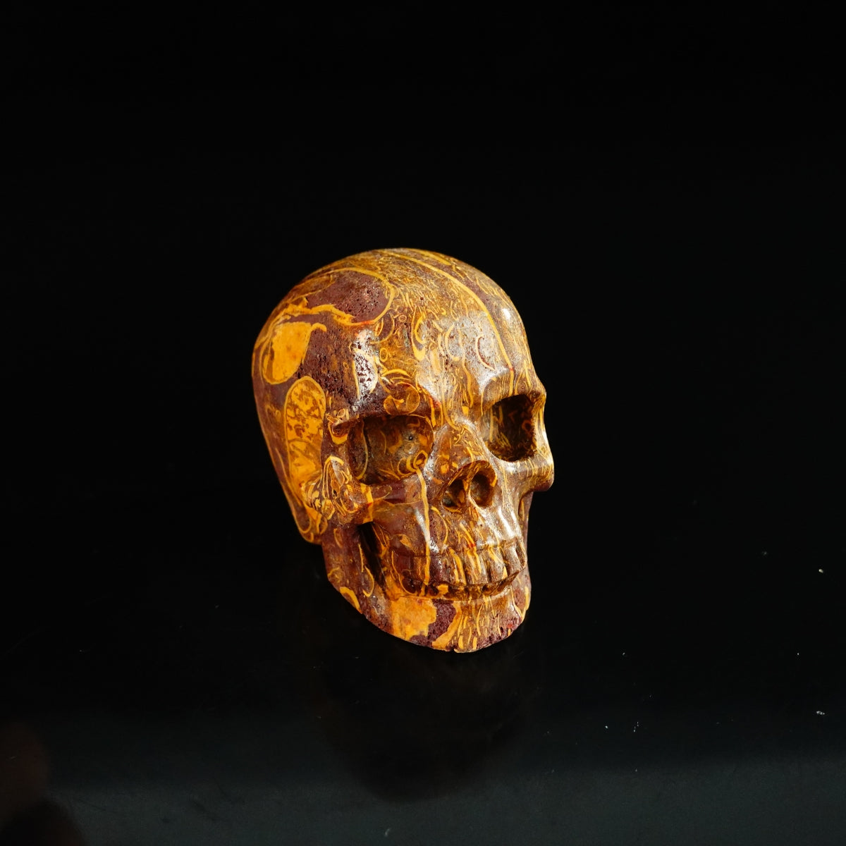 2.2" Elephant Skin Jasper Crystal Skull Carving - Unique Piece #ES14