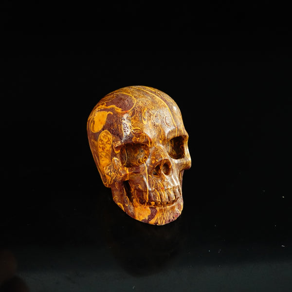 2.2" Elephant Skin Jasper Crystal Skull Carving - Unique Piece #ES14 - alternate view