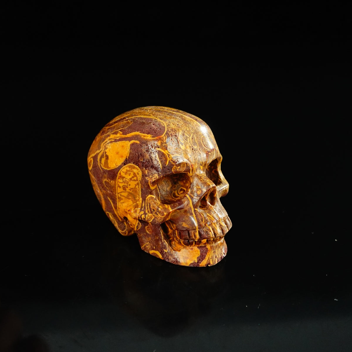 2.2" Elephant Skin Jasper Crystal Skull Carving - Unique Piece #ES14