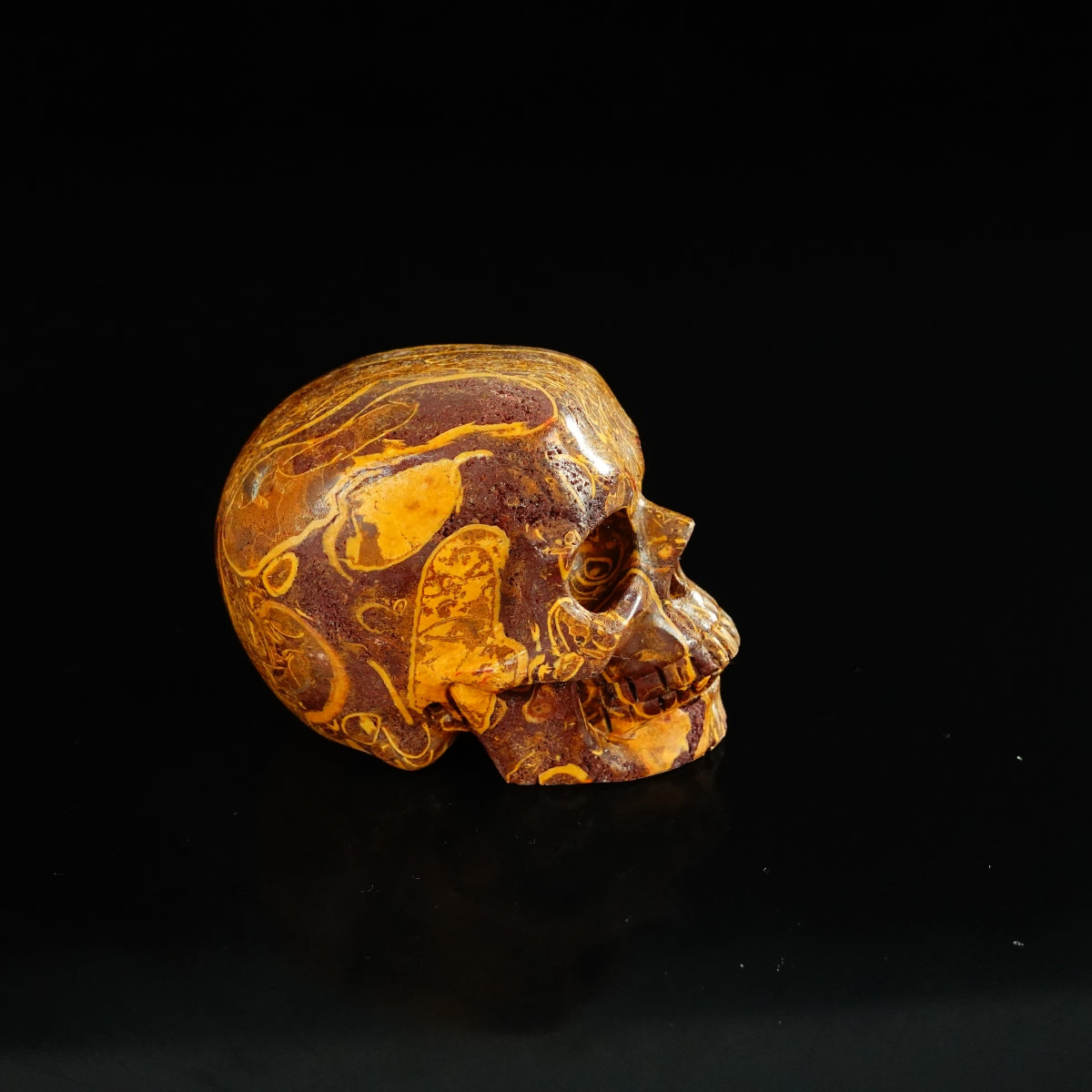 2.2" Elephant Skin Jasper Crystal Skull Carving - Unique Piece #ES14