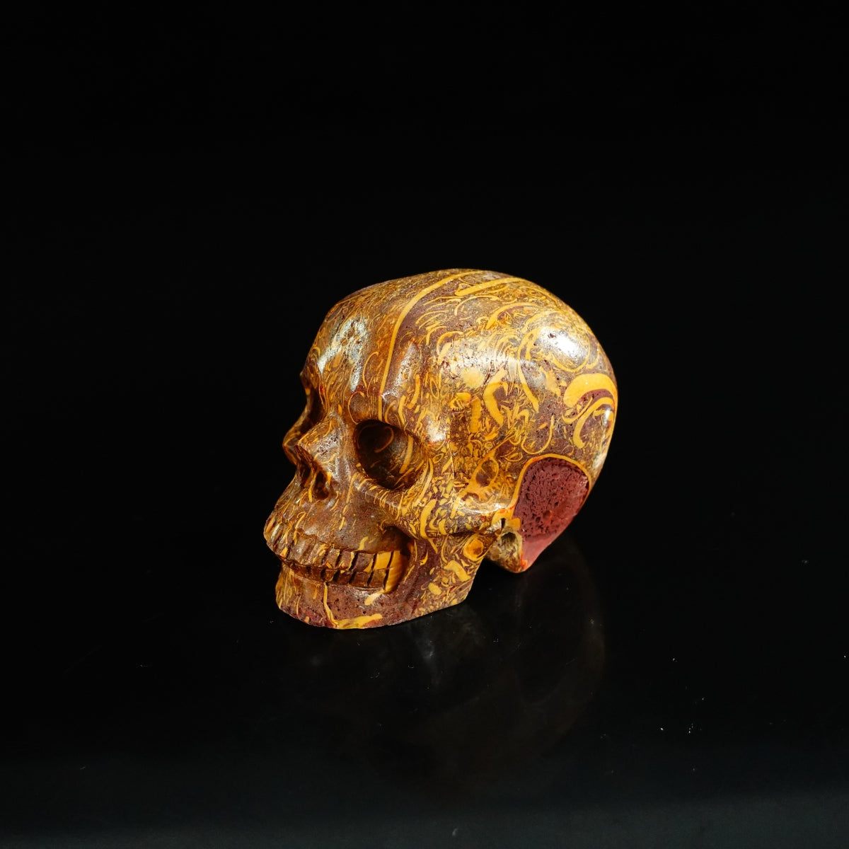 2.2" Elephant Skin Jasper Crystal Skull Carving - Unique Piece #ES14
