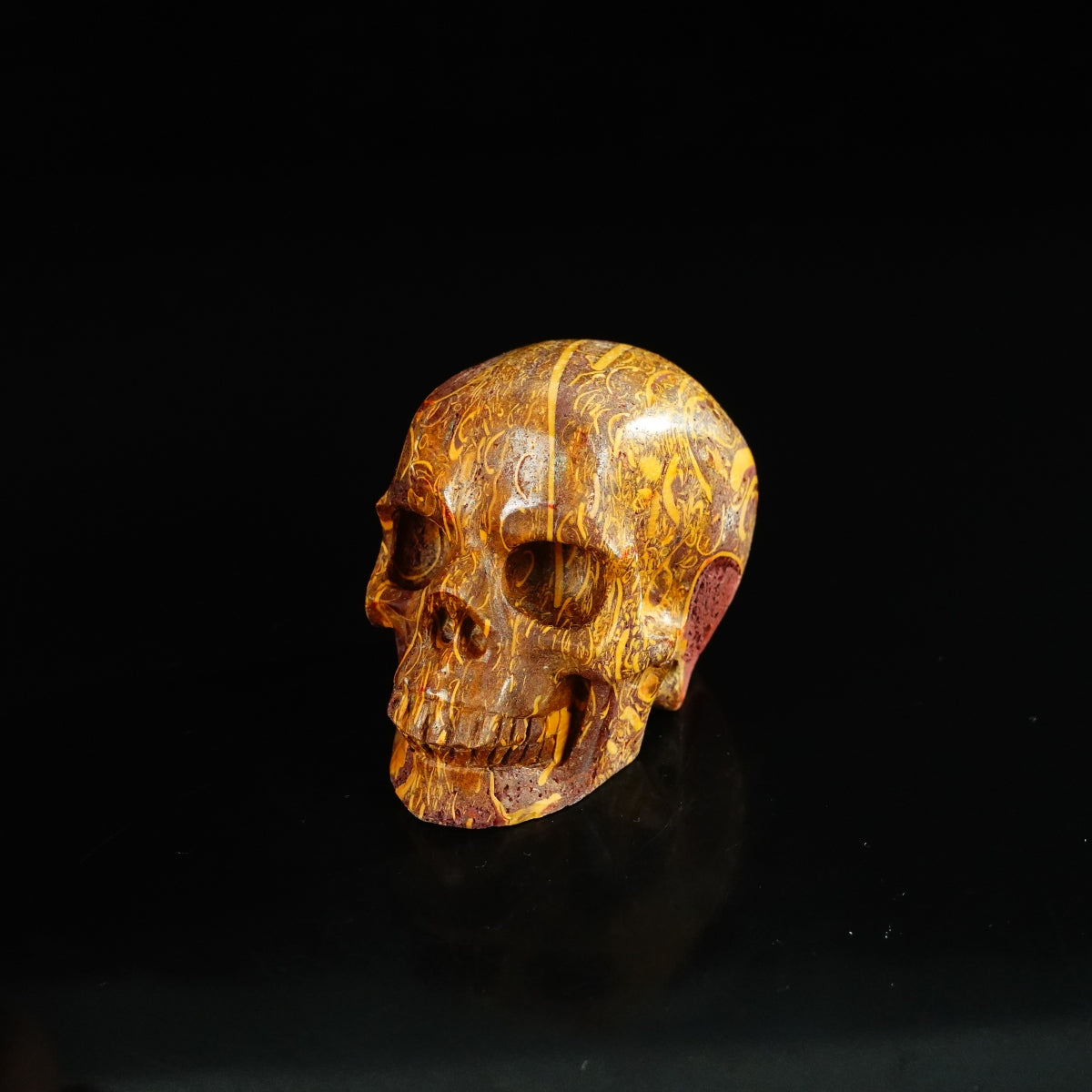 2.2" Elephant Skin Jasper Crystal Skull Carving - Unique Piece #ES14