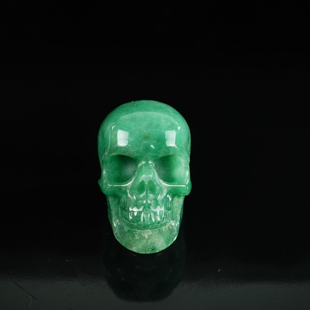 2.2" Green Aventurine Crystal Skull Carving - Unique Piece #GA01