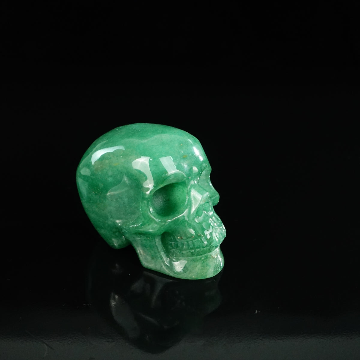 2.2" Green Aventurine Crystal Skull Carving - Unique Piece #GA01