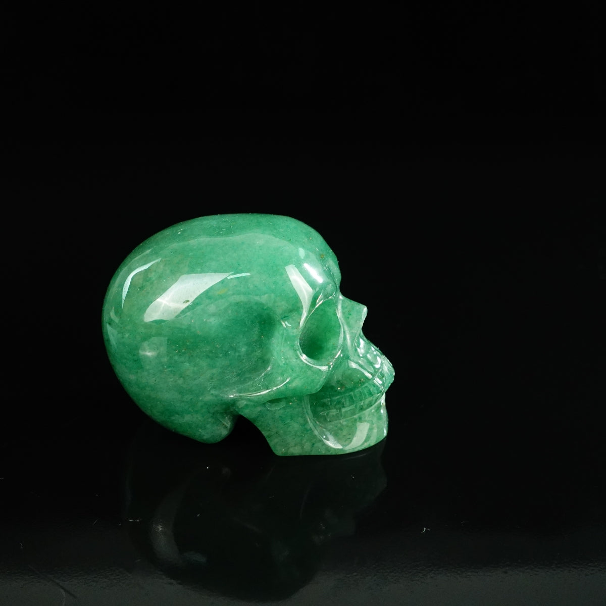 2.2" Green Aventurine Crystal Skull Carving - Unique Piece #GA01