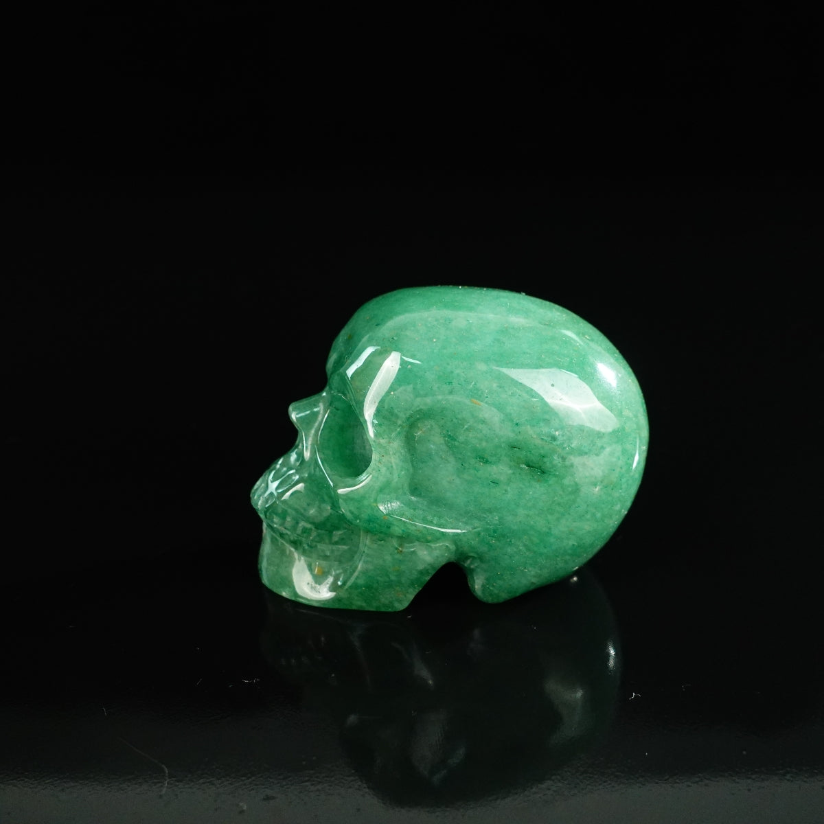 2.2" Green Aventurine Crystal Skull Carving - Unique Piece #GA01