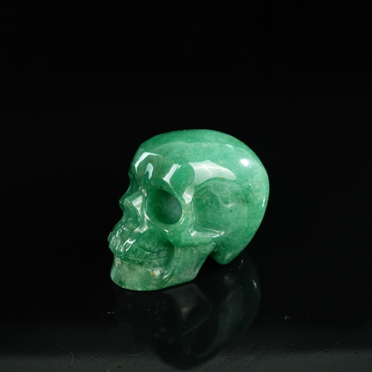2.2" Green Aventurine Crystal Skull Carving - Unique Piece #GA01