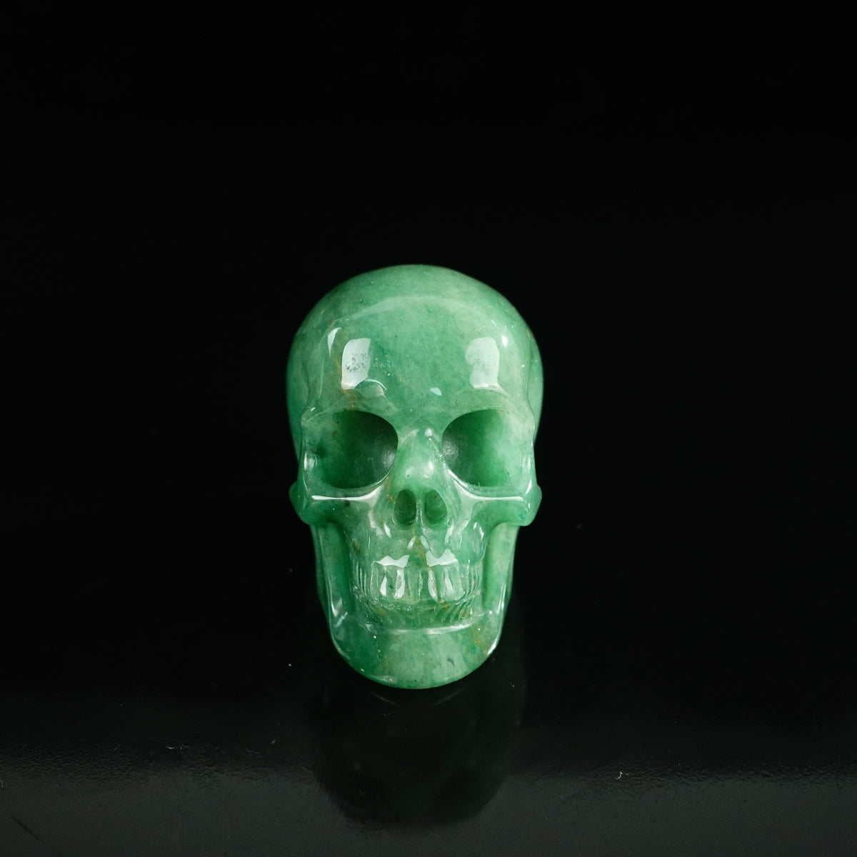 2.2" Green Aventurine Crystal Skull Carving - Unique Piece #GA02