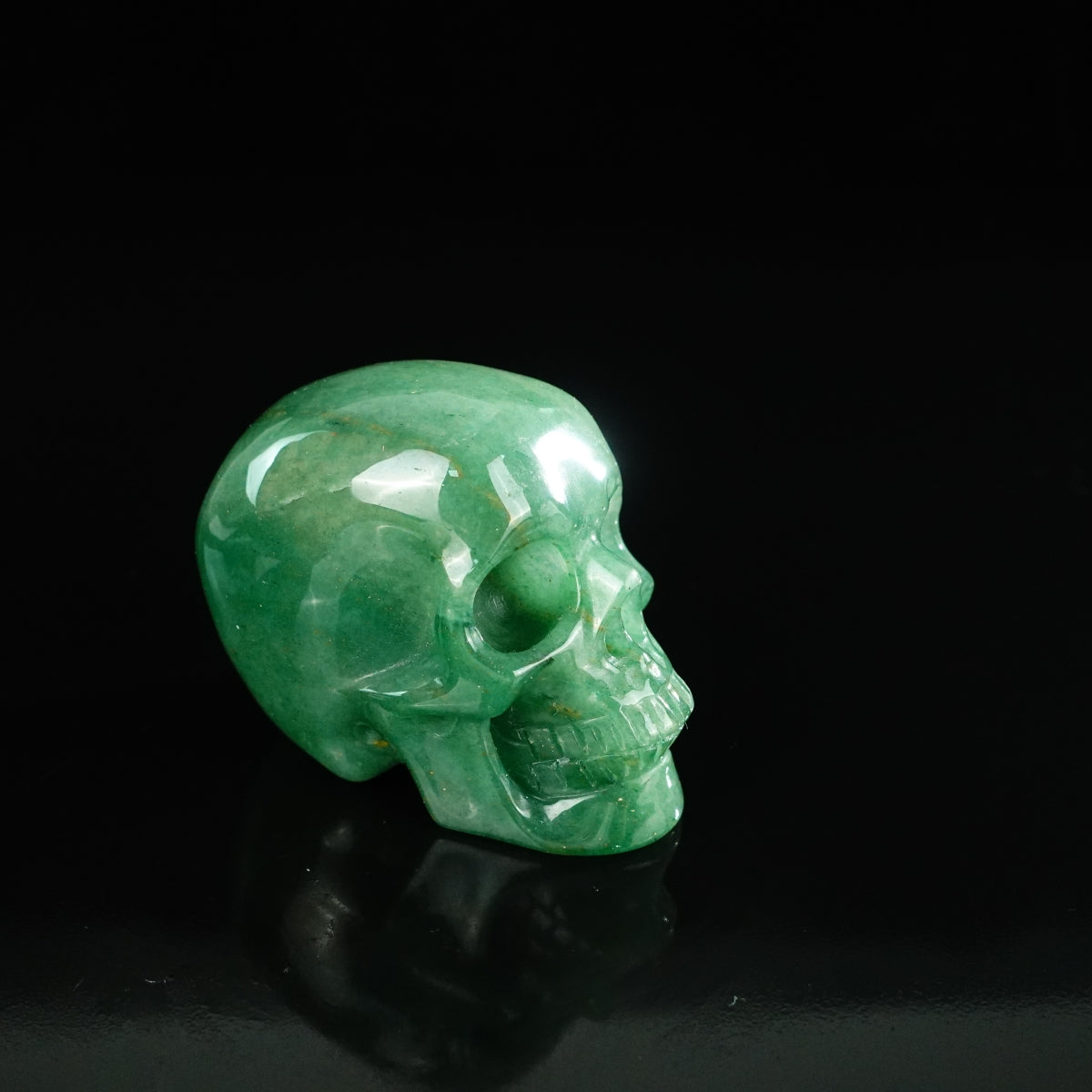 2.2" Green Aventurine Crystal Skull Carving - Unique Piece #GA02