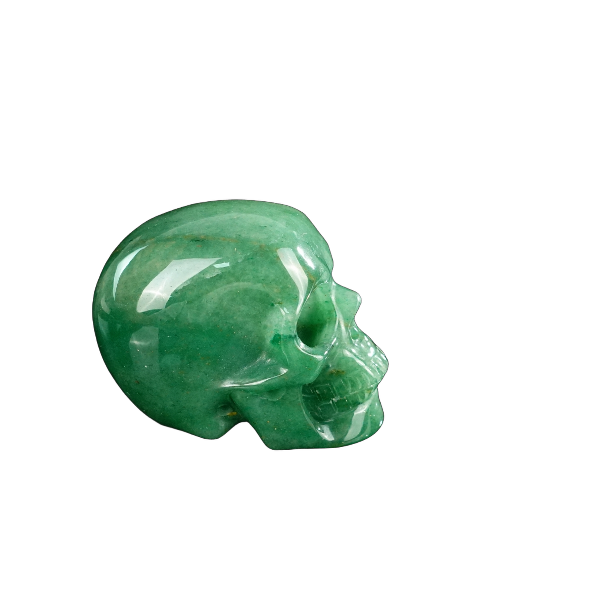 2.2" Green Aventurine Crystal Skull Carving - Hand Carved Decor