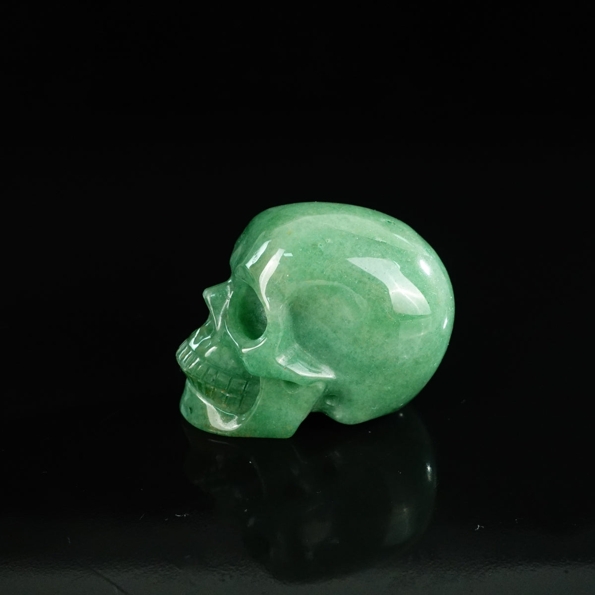 2.2" Green Aventurine Crystal Skull Carving - Unique Piece #GA02