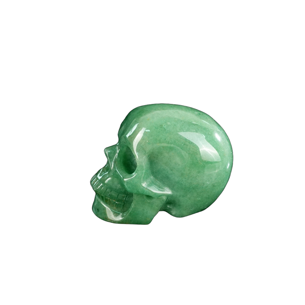2.2" Green Aventurine Crystal Skull Carving - Hand Carved Decor