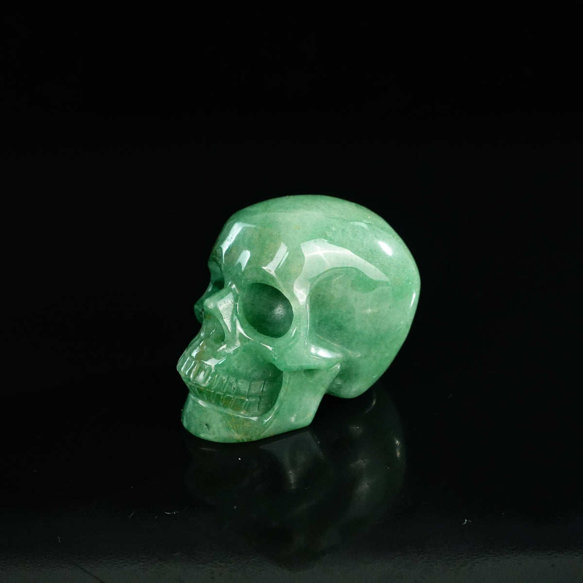 2.2" Green Aventurine Crystal Skull Carving - Unique Piece #GA02
