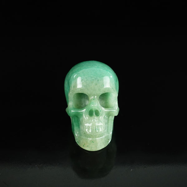 2.2" Green Aventurine Crystal Skull Carving - Unique Piece #GA03