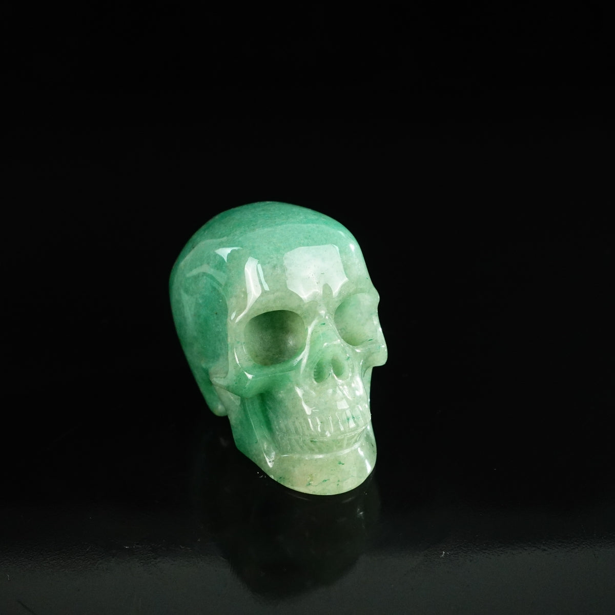 2.2" Green Aventurine Crystal Skull Carving - Unique Piece #GA03