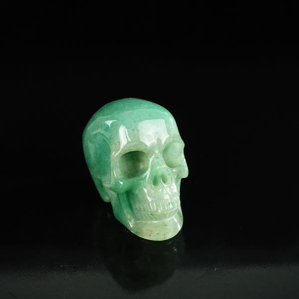 2.2" Green Aventurine Crystal Skull Carving - Unique Piece #GA03 - alternate view