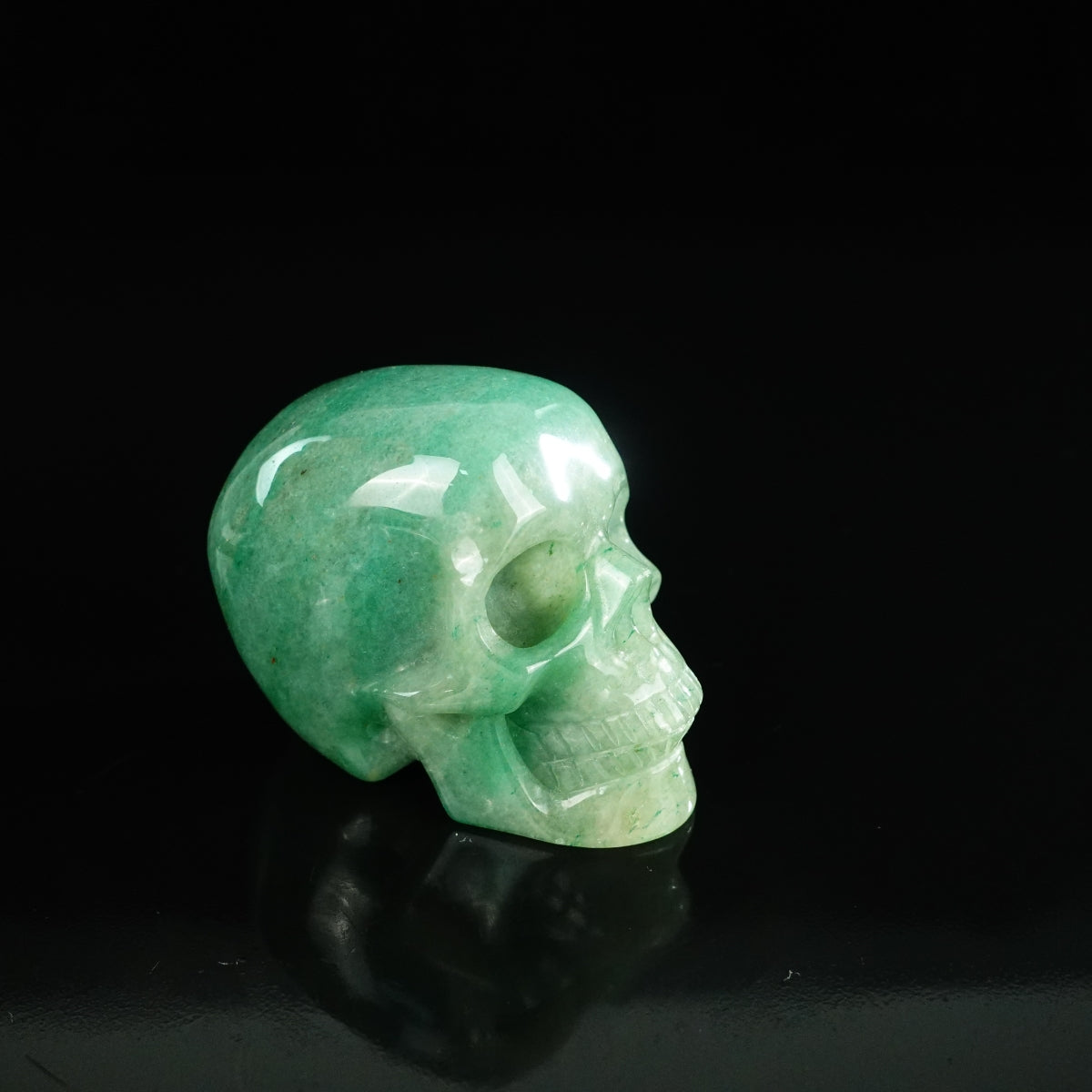2.2" Green Aventurine Crystal Skull Carving - Unique Piece #GA03