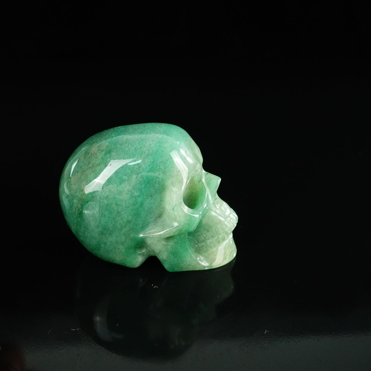 2.2" Green Aventurine Crystal Skull Carving - Unique Piece #GA03